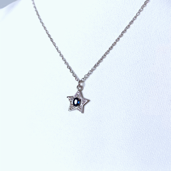 Collar de plata calidad 925 (Modelo blue star)